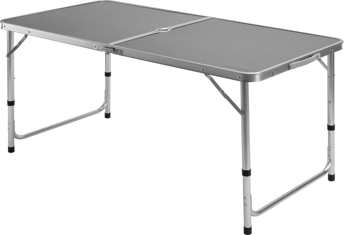Opvouwbare Campingtafel Hoogte Verstelbaar Aluminium 120x60 cm - Ideaal voor Tuin en Terrein