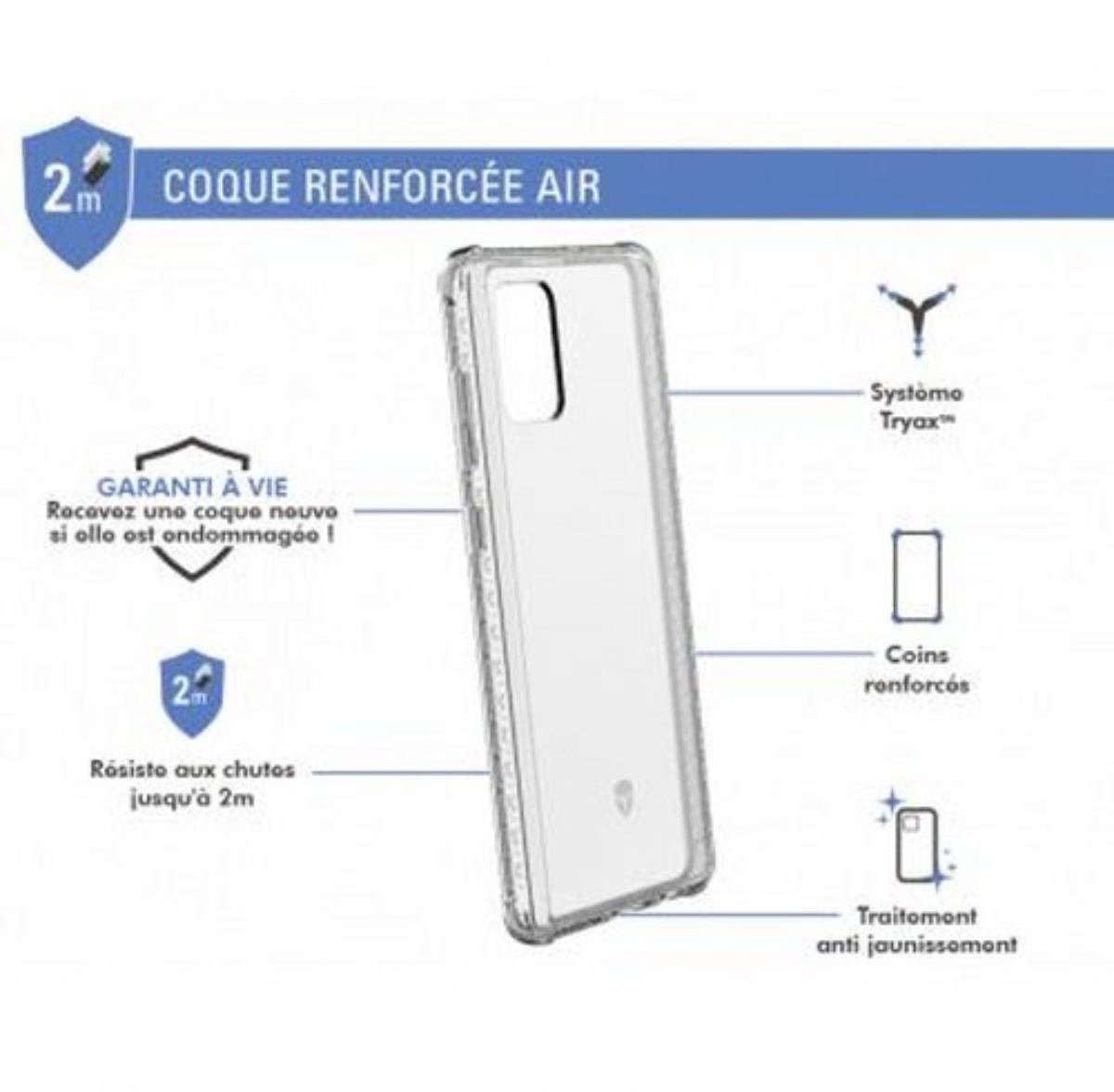 Force Case, Versterkte hoes Geschikt voor Samsung Galaxy A71 AIR, Transparant