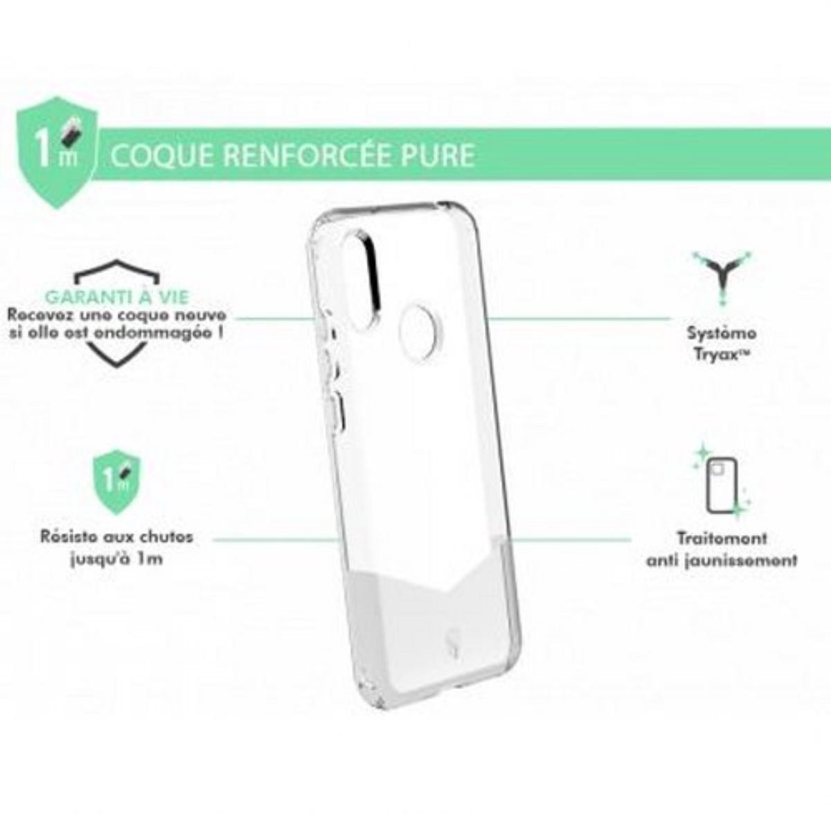 Force Case, Versterkte hoes voor Huawei Y6 2019 PURE, Transparant