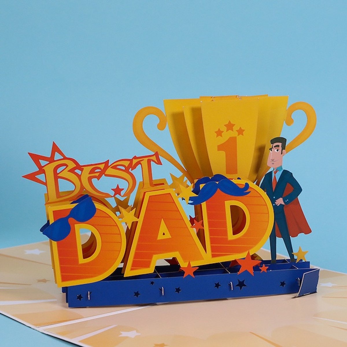3D Cadeaukaart voor Papa - Vaderdag Cadeaukaart
