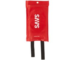 SAVS® Blusdeken - 100 x 100 cm - Branddeken voor o.a. thuis & keuken - Handig ophangoog