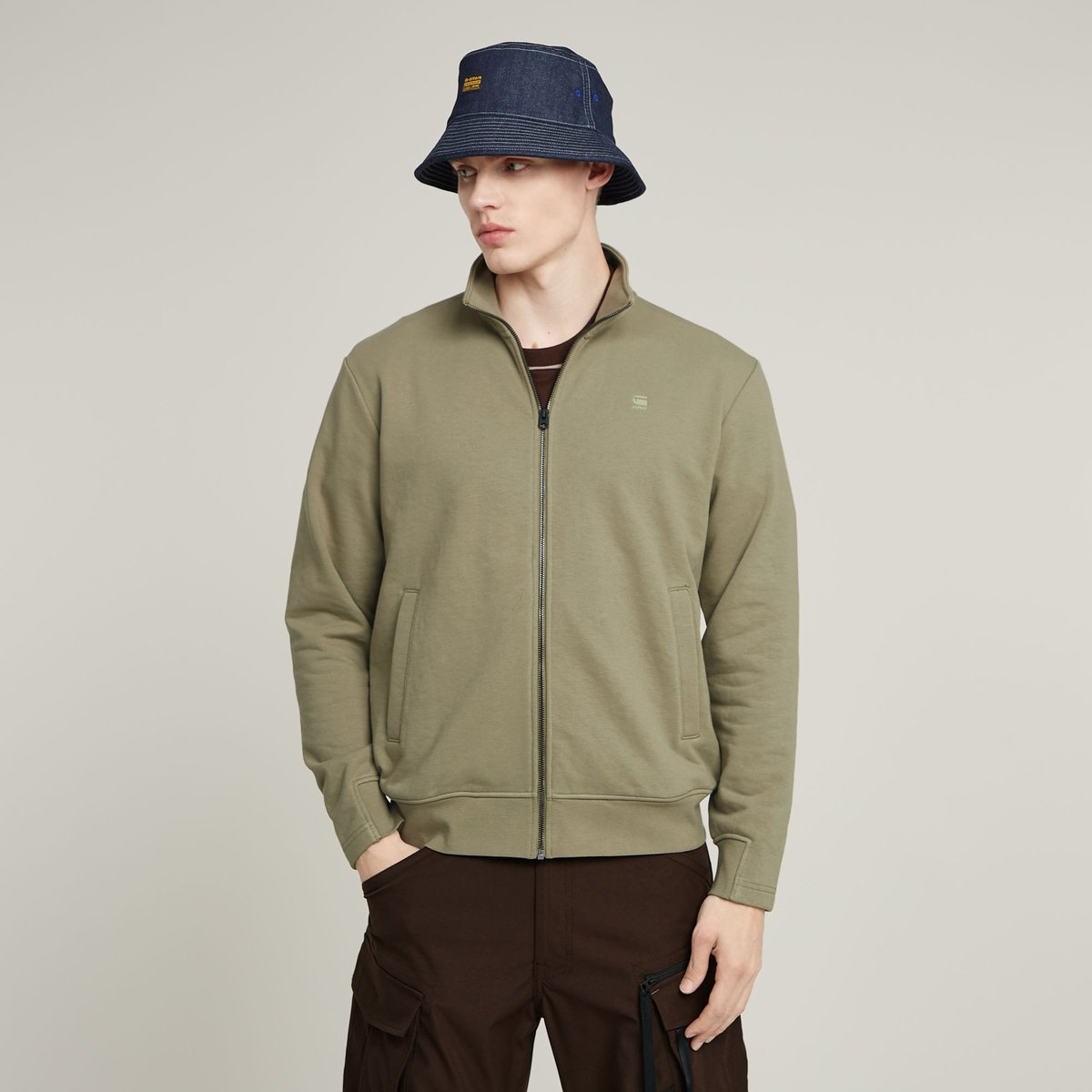 G-Star Nifous zip thru sw Heren Truien Groen