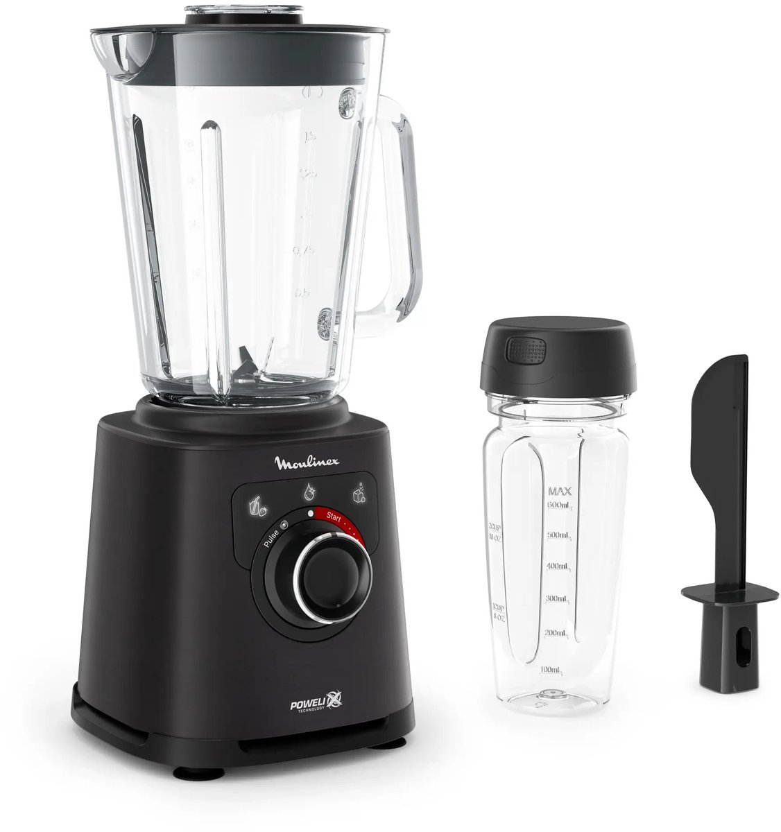 Moulinex PerfectMix+ LM87G810 blender Blender voor op aanrecht 1200 W Zwart