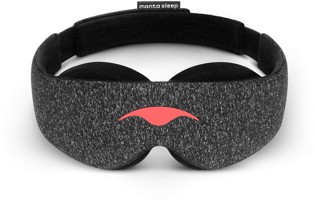 Manta Sleep Mask - Ervaar het beste slaapmasker - Carbon Black Limited Edition - 100% verduisterend - Zeer comfortabel - Geen druk op ogen/oogleden - Volledig verstelbaar voor een perfecte pasvorm - Zacht en ademend materiaal — afbeelding 2
