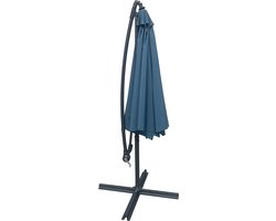 OAHU ronde parasol 3m diameter blauw grijs + hoes