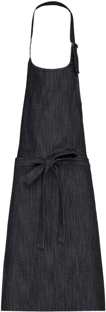 Schort/Tuniek/Werkblouse Unisex One Size Kariban Black Denim 65% Katoen, 35% Polyester