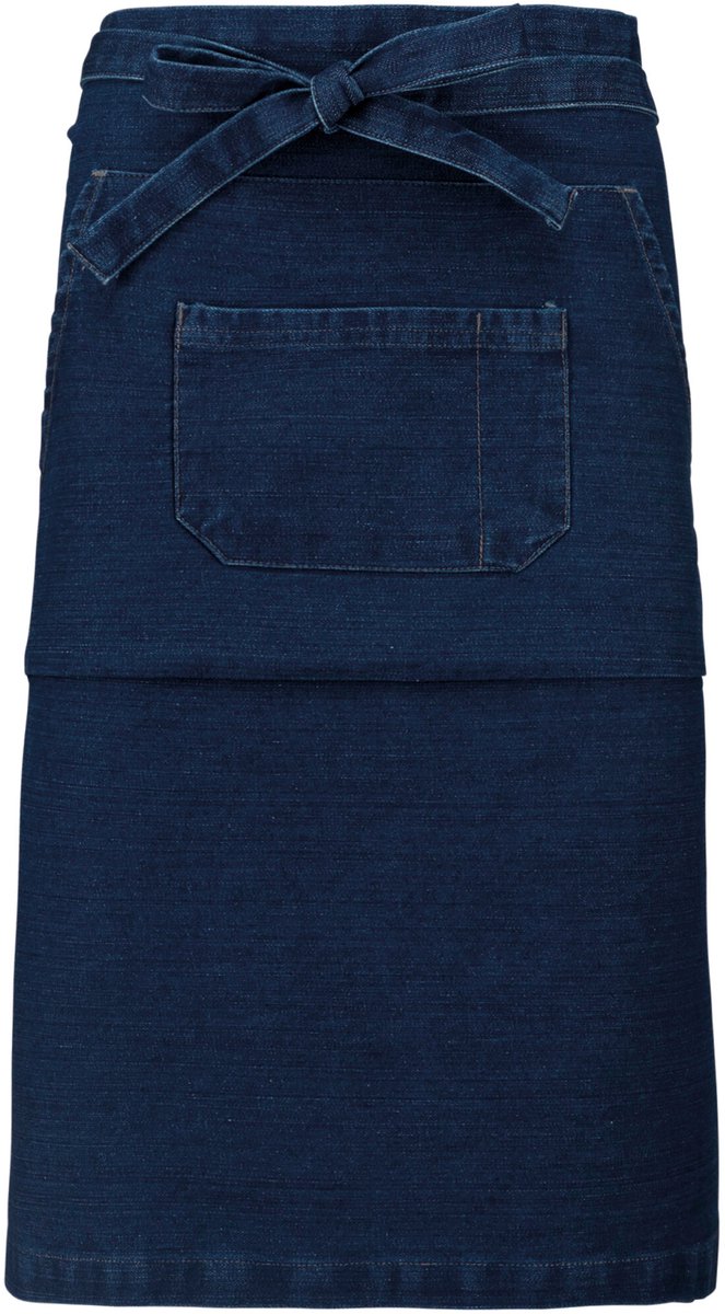 Schort/Tuniek/Werkblouse Unisex One Size Kariban Denim 100% Katoen