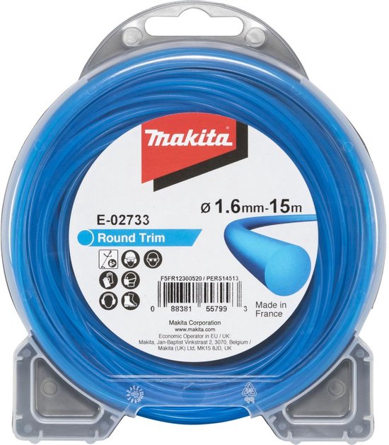 Makita E-02733 Maaidraad rond 1,6 mm 15 m voor accu grastrimmer DUR 181 / UR 100 / UR 3000 / UR 3500 van Makita — afbeelding 2