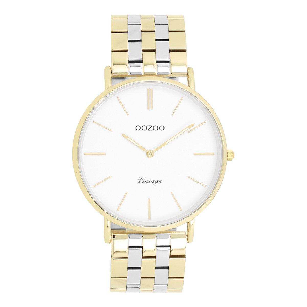 OOZOO Vintage series - Goudkleurige horloge met roestvrijstalen armband roestvrijstalen armband - C20402