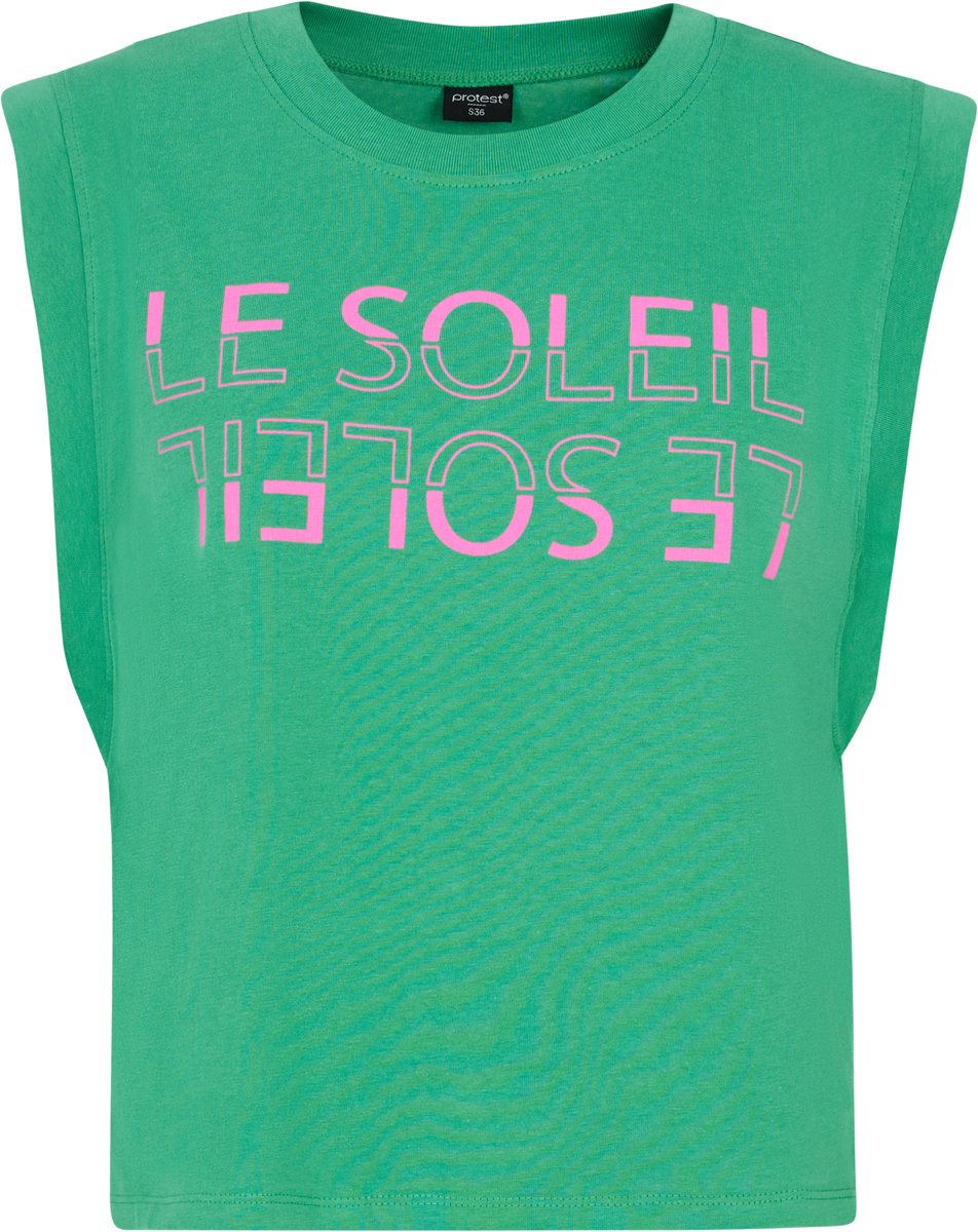 Protest Prtlota – T shirt Dames – Korte mouwen – Ronde hals Groen