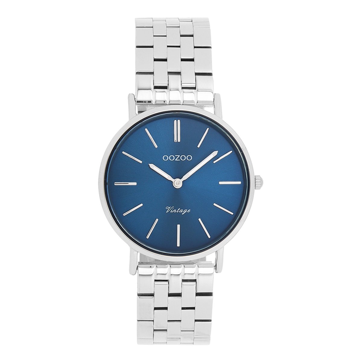 OOZOO Vintage series - Zilverkleurige horloge met roestvrijstalen armband roestvrijstalen armband - C20406