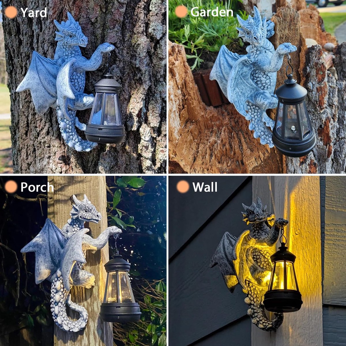Yeomoo grappige hondenfiguren met vlinder op zonne-energie: waterdichte tuindecoratie voor tuin en balkon, cadeau voor vrouwen, mannen en mama