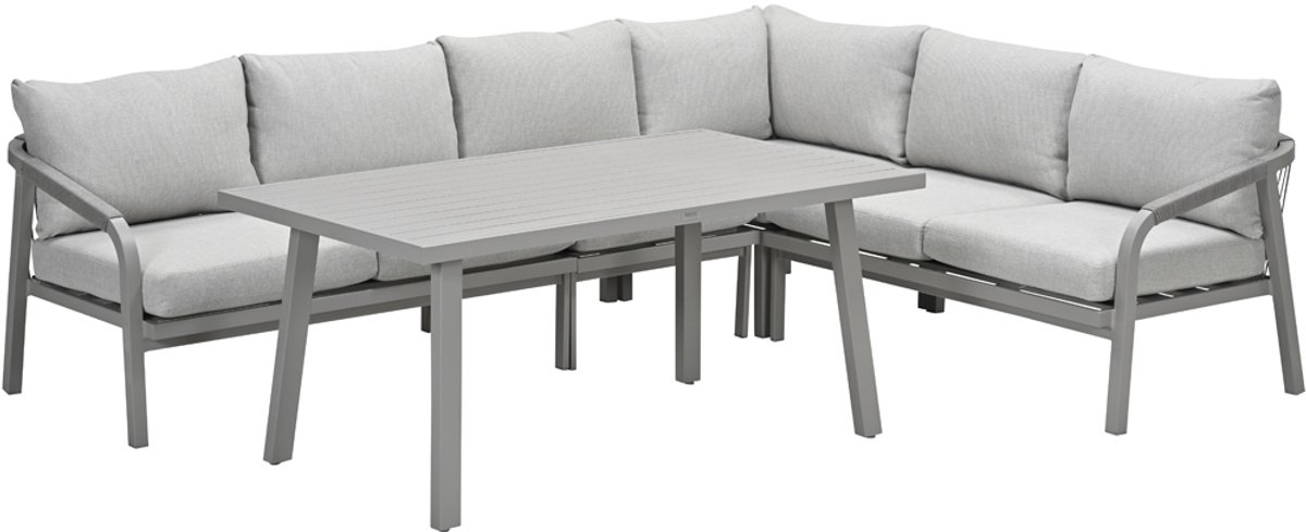 Garden Impressions Monti lounge-diningset - 5-dlg. - taupe - rope grey sand - valley sand