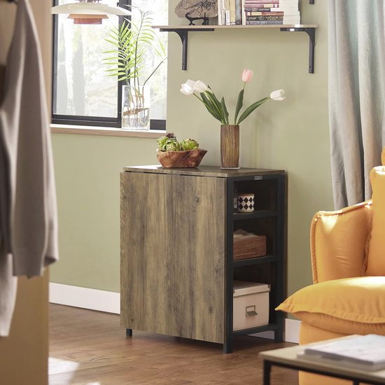 Opvouwbare Keukentafel met 3 Planken - Ruimtebesparende Eettafel voor Kleine Ruimtes - 180x60 cm van FurniEssentials — afbeelding 4