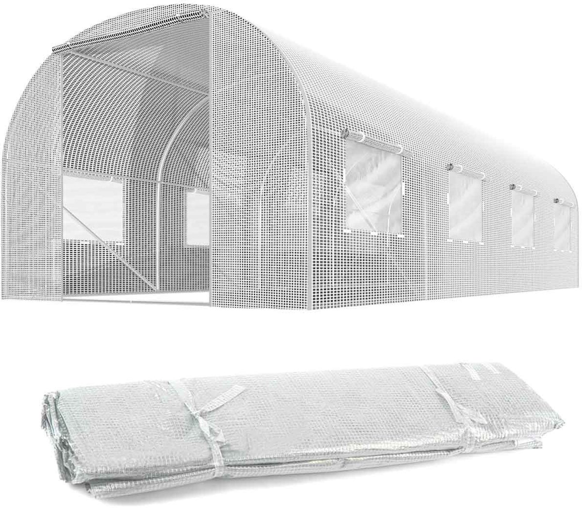 Tuintunnelfolie 3x4,5m (13,5m2) wit Plonos