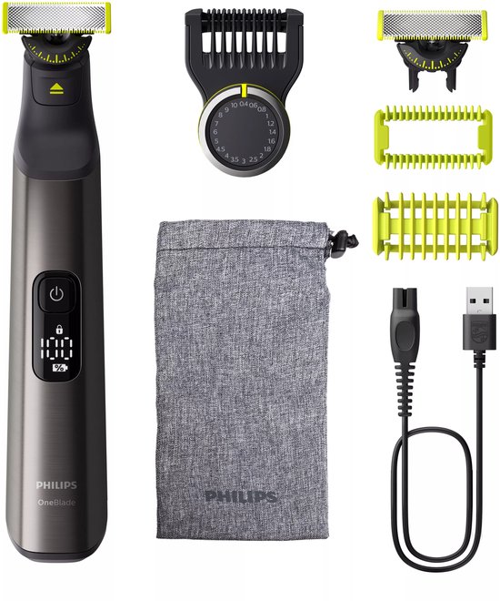 Philips QP6552/15 baardtrimmer Batterij/Accu 20 1 cm Nat en droog Chroom