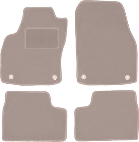 Beige veloursmatten voor: Opel Astra H sedan, hatchback, stationwagen, TwinTop, cabrio, coupé (2003-2010)