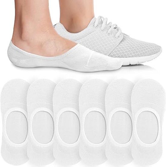 Dames onzichtbare bootschoenen - 3 paar - Onzichtbare trainingssokken - Normale dunne, ademende sokken - Antislip en slijten niet bij de hiel - Onzichtbare sokken met anti-wrijving