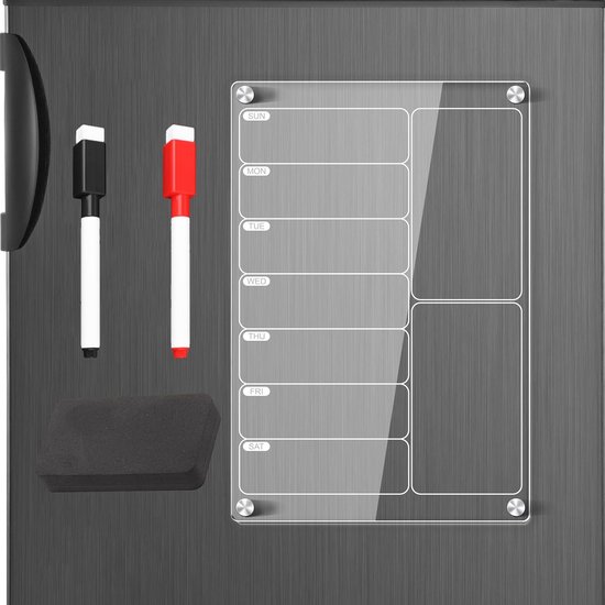 Weekplanner Whiteboard - Magnetisch en Droog Uitwisbaar