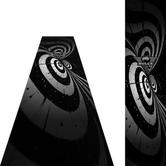 Bull's Illusion Carpet Dartmat - 241x55 cm - Zwart/Wit - Werplijn van Bull's — afbeelding 5