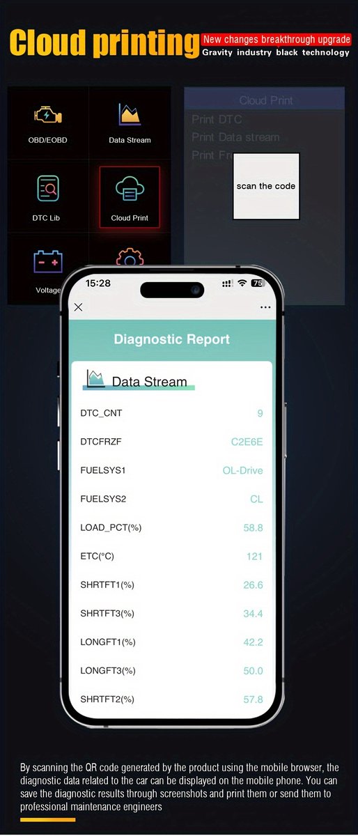 Dutchers® OBD2 Scanner V520 – Professionele Auto Diagnose Tool met 2.8” Kleurenscherm – Foutcodes Lezen & Wissen – Live Data & Accu Check – Plug & Play – 2025 OBDII Scanner Nederlands thumbnail 2
