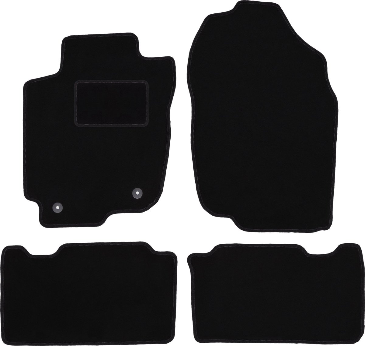 Zwarte veloursmatten voor: Toyota RAV4 IV Hybrid (2013-2019)