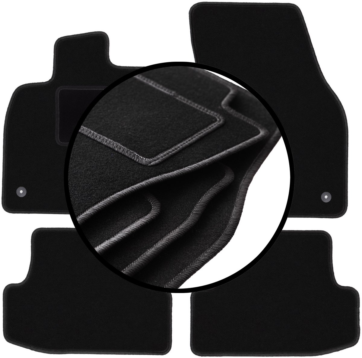 Complete set veloursmatten voor: Audi Q2 crossover (2016-)