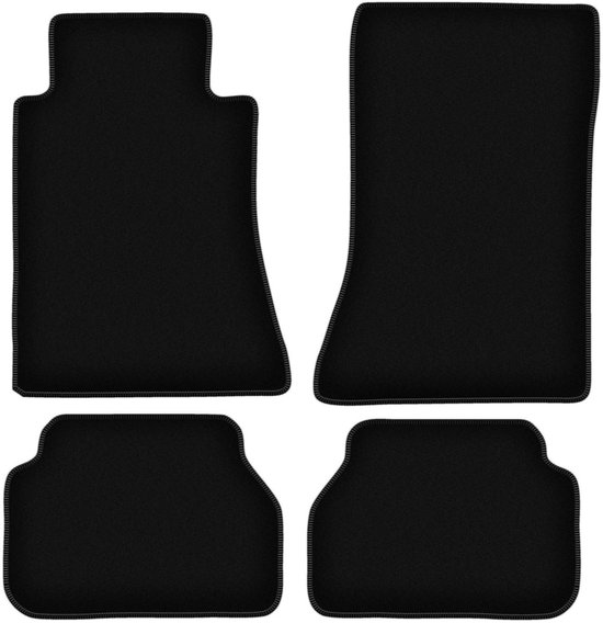Tapis de sol en velours noir BASIC pour : Mercedes E W124 coupé (1984-1997)