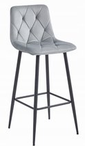 Bol.com NADO kruk - zilvergrijs fluweel / zwarte poten x 3 aanbieding