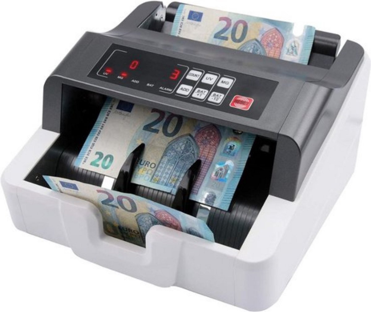 Thuys – Geldtelmachine – Safescan – Met LCD Scherm – Munttelmachine – Nauwkeurig – Geldteller – Valsgelddetector – Wit