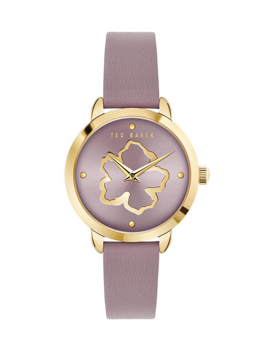 Ted Baker Fleure Tb Iconic Kwarts Analoog Horloge Paars Case: 100% Stainless Steel | Armband: 100% Leather 34 BKPFLS303W0