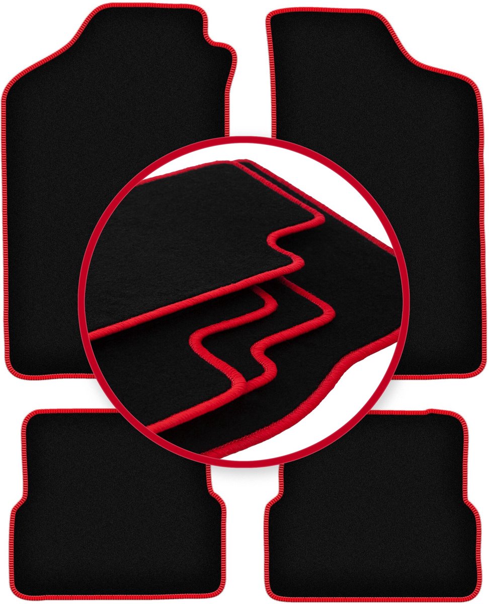 CARLUX-RED automatten voor: Volkswagen Jetta II sedan (1984-1992)