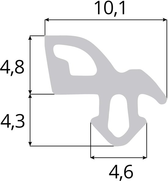 DQ-PP S-1387 Rehau raamafdichting, zwarter rubberen afdichtingstape, kunststof afdichtingen, aluminium profielafdichting, voor pvc ramen en deuren, 10 m