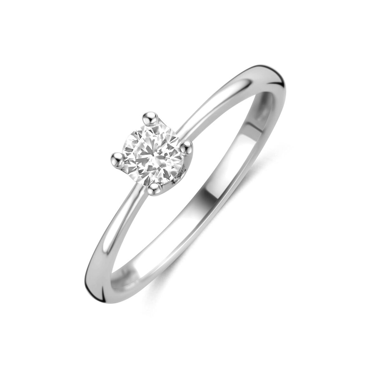 Zilveren Gerhodineerde Ring Zirkonia 1341496