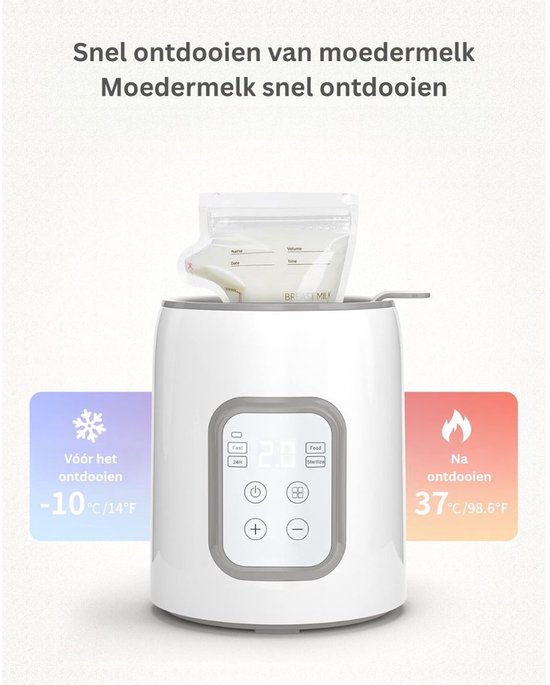 CLGP® Flessenwarmer Onderweg - Drinkbeker Baby - Draadloos - Wit van clgp — afbeelding 3