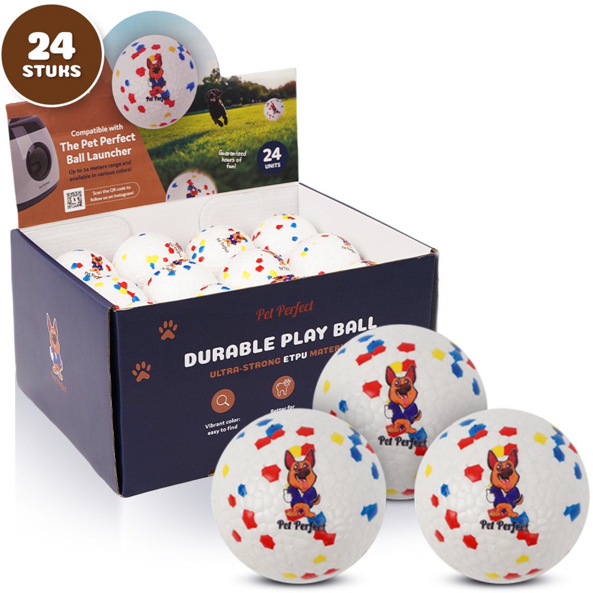 Pet Perfect - ETPU Ballen - 24 Stuks