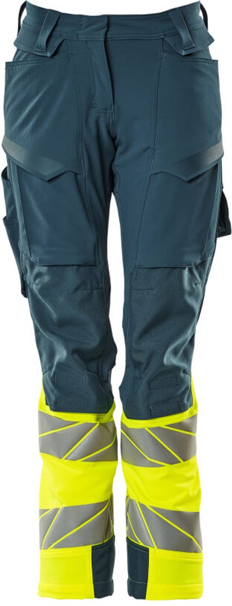 Mascot Accelerate Safe Broek met kniezakken 19178-511 - donkerpetrol/hi-vis geel - C56 - 76