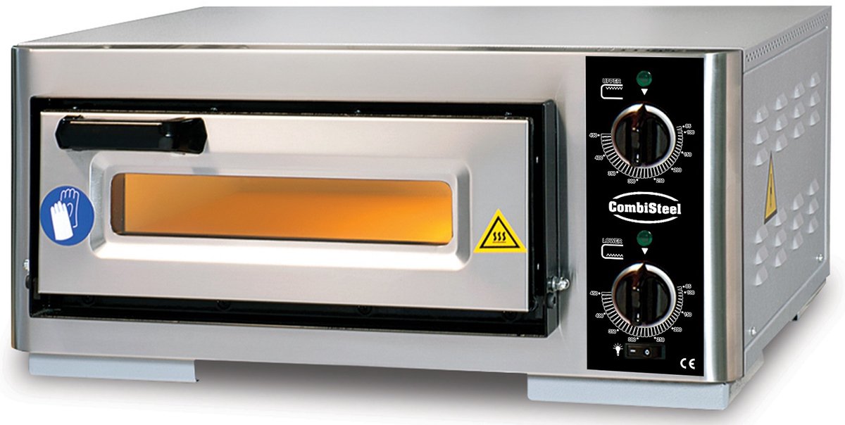 Elek. Pizzaoven Enkel - 1 X 1 Pizza ⌀ 39cm - CombiSteel 7491.1000 - Horeca & Professioneel