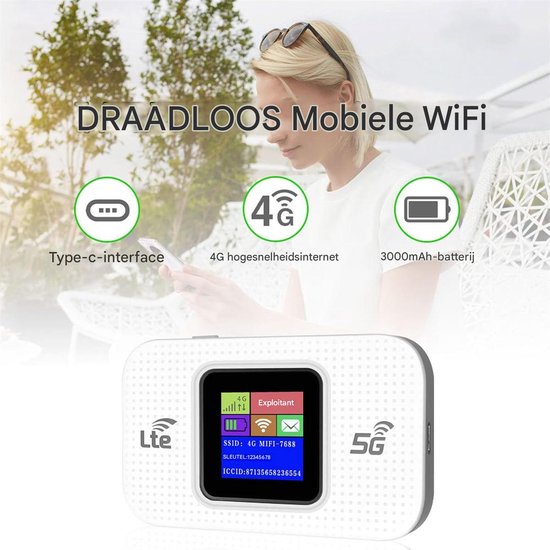 4g Lte Draagbare Internet Hotspot, Draadloze Wifi Router, Ondersteunt 8 Tot 10 Gebruikers 4g Draadloze Router