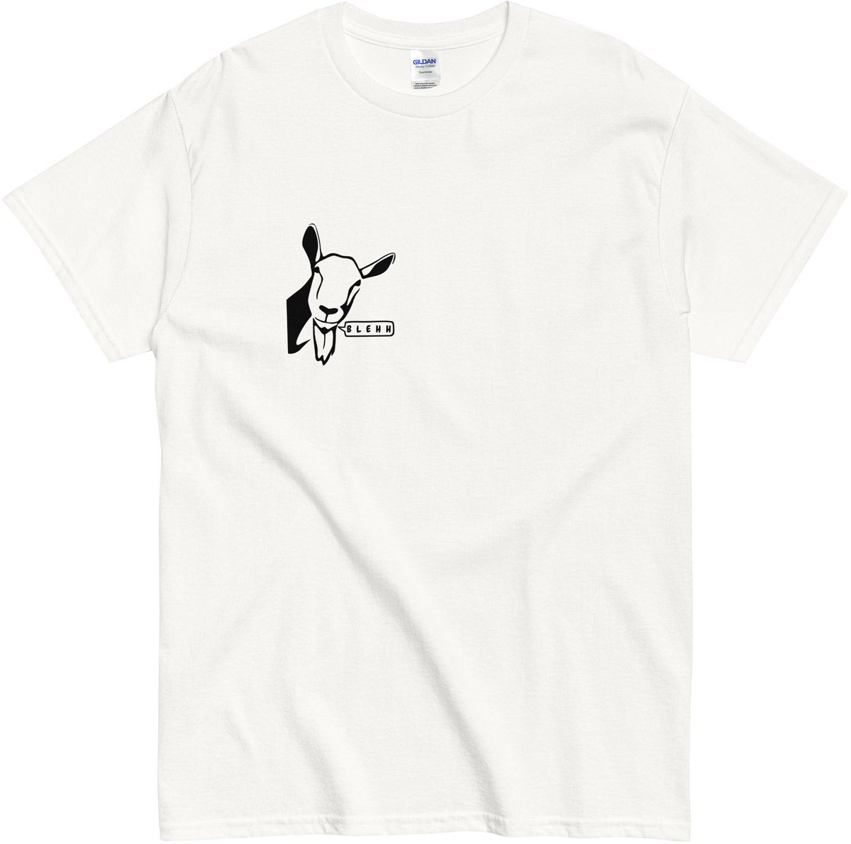 Grappig T Shirt met Geit Illustratie Blehh - Dames en Heren Tshirt - Wit - 2XL