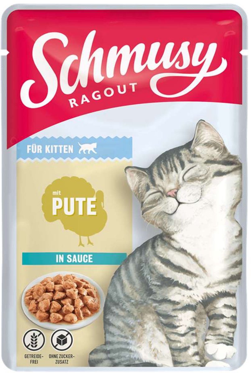 Schmusy Schmusy - Ragoutzakje 22x100g - Kalkoen in saus