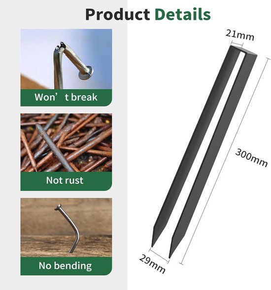 Heavy Duty U-vormige Wandhaken voor Garage en Gereedschap – Set van 4 | bol