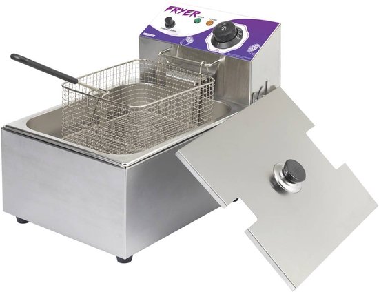 Maxima Frituurpan - 16 L - 1 Mand - met Tapkraan - Beuk Horeca