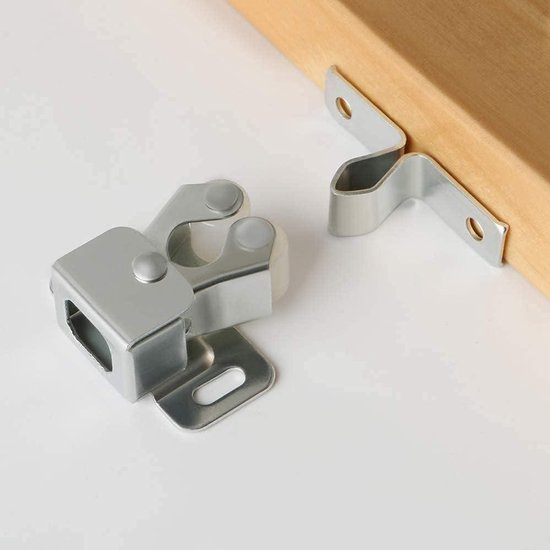 INCREWAY Silent Roller Catch, Heavy Duty Deurbal Catch met Strike Plate voor Kastdeur (zwart
