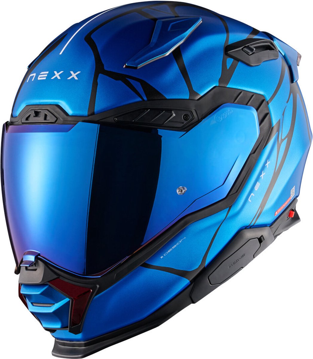 Nexx X.WST 3 B-Side Blauw Mat Zwart Integraalhelm - Maat S - Helm