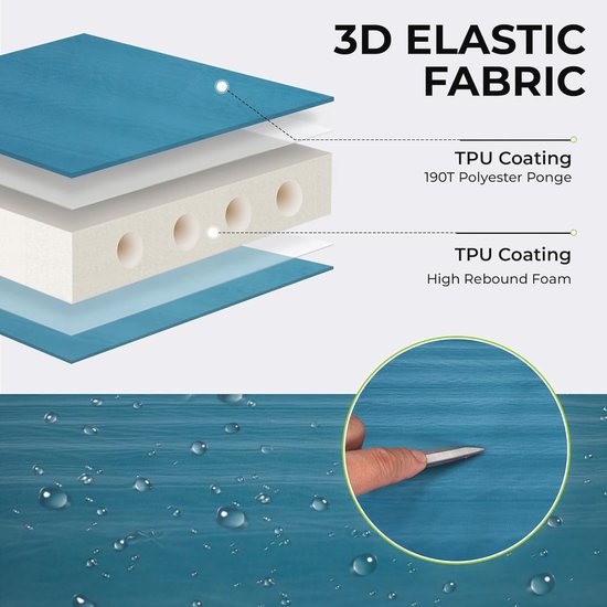 Zachte zelfopblazende slaapmat voor 2 personen, 10 cm dik, campingmat met R-Value 8,7, comfortabel en duurzaam voor buitentent en reizen van Quechua — afbeelding 5