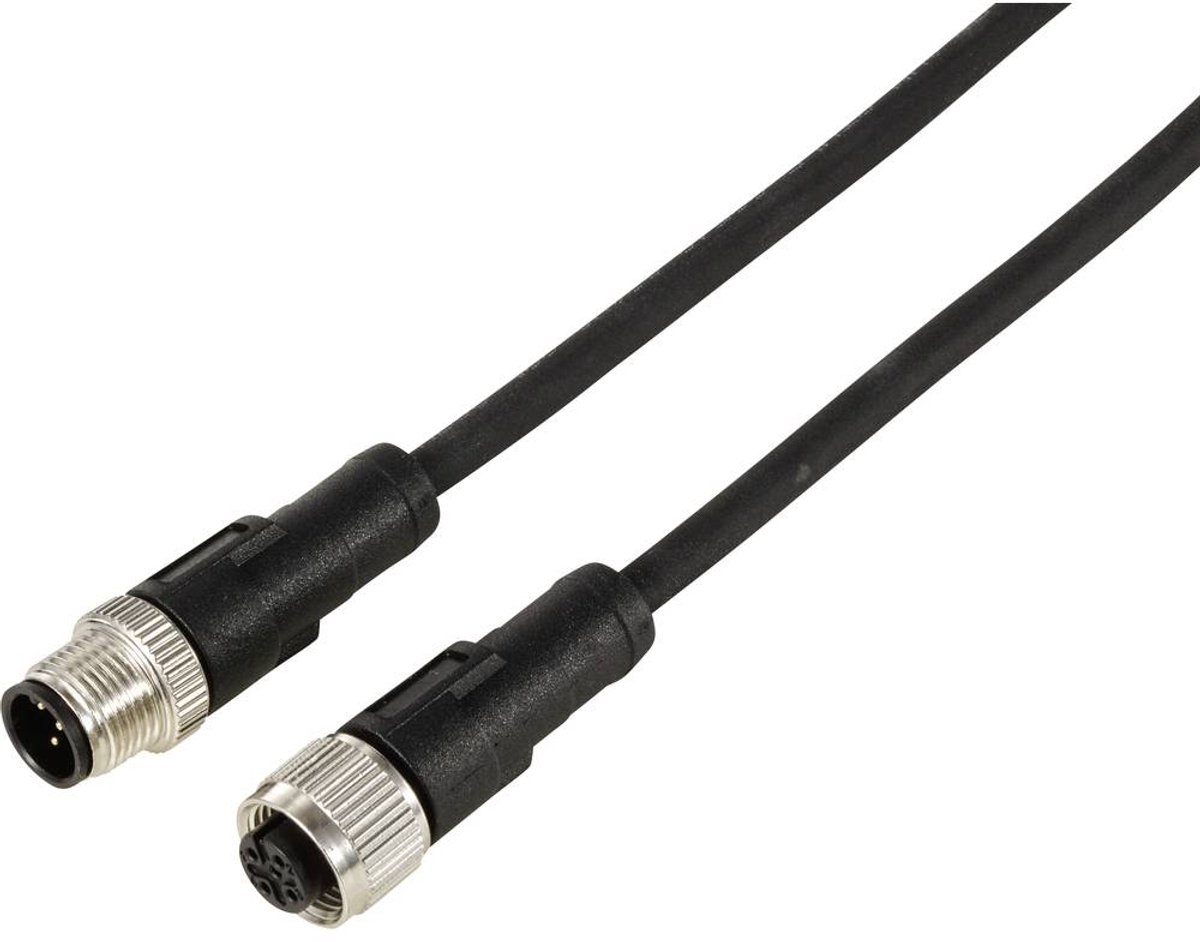TRU COMPONENTS TC-12833004 Sensor/actuator verlengkabel M12 Aantal polen (sensoren): 5 Stekker (recht) op koppeling (re