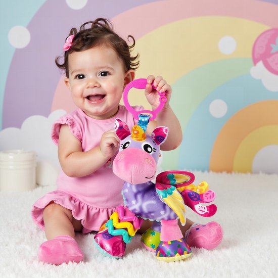Playgro Activity Friend Stella Unicorn - Baby Speelgoed - Hangspeeltje - Kinderwagenspeeltje - Rammelaar - Kinderwagenaccessoire - Buggyaccessoire- - Educatief Speelgoed - Knuffeldier van Playgro — afbeelding 5