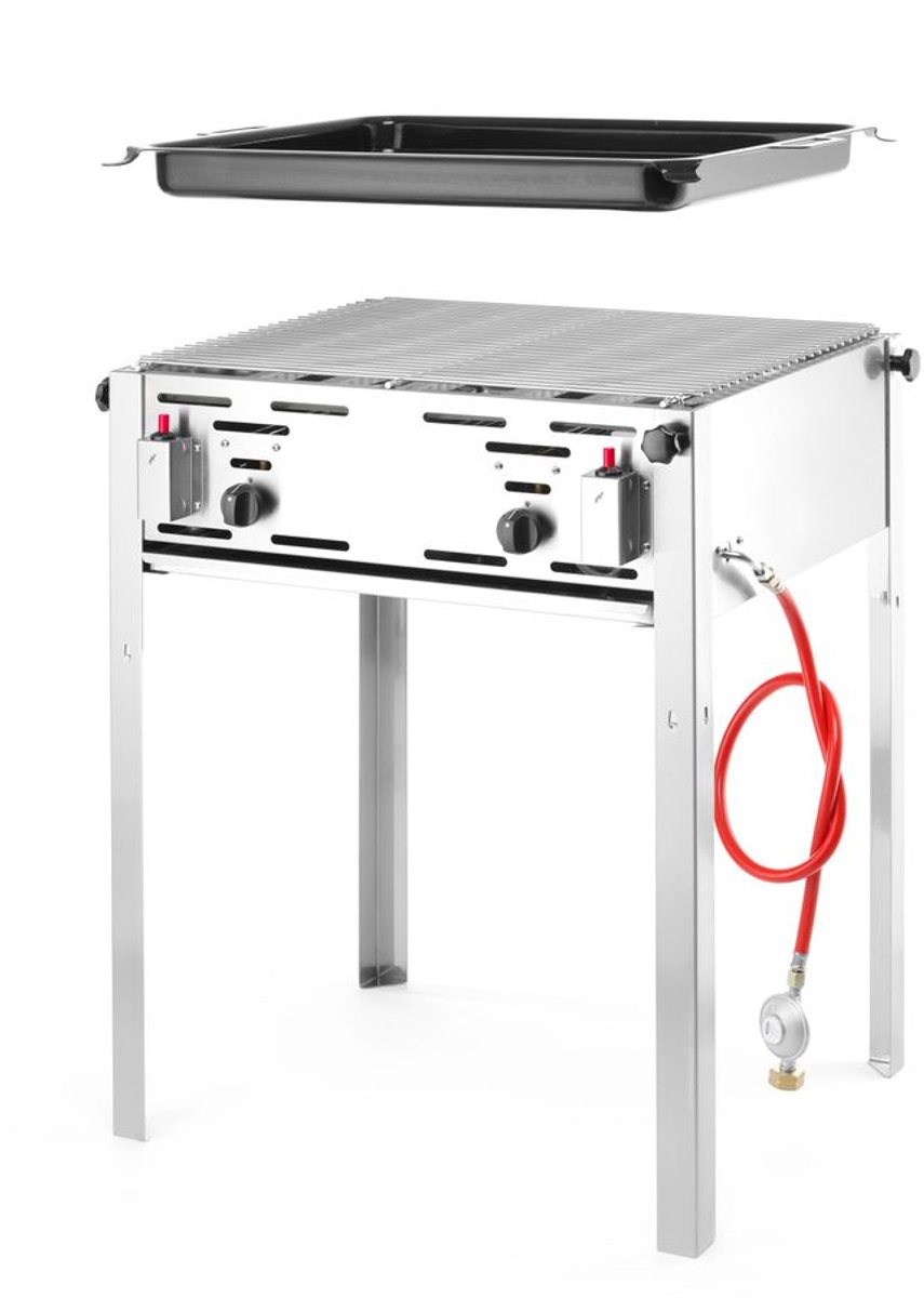 HENDI Grill-Master Maxi – Krachtige barbecue – 11,6kW – 650x540x840 mm – Inclusief gasslang en drukregelaar – foto 6