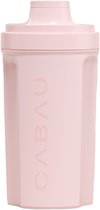 Cabau Shakebeker Transparant Pink (700 ml) - BPA-vrij - Klontvrij inclusief zeef - Proteïne Shaker - Voor jouw eiwit-en maaltijdshakes - Vaatwasser vriendelijk